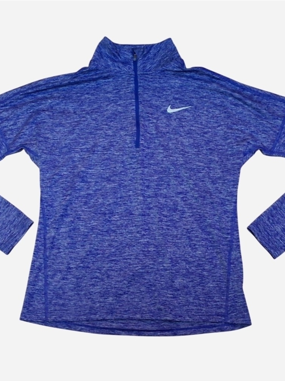 Nike Blue Heather Dri-Fit Running Quarter-Zip Shirt